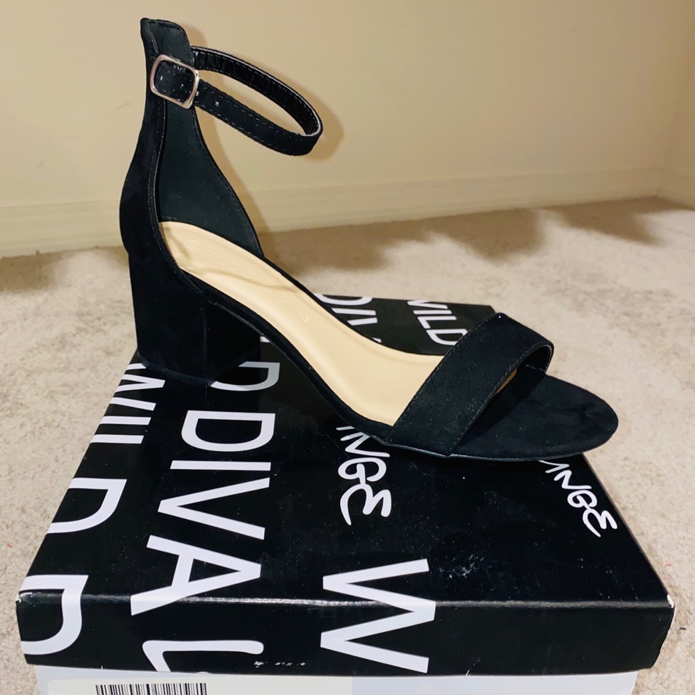 Suede Block Heels